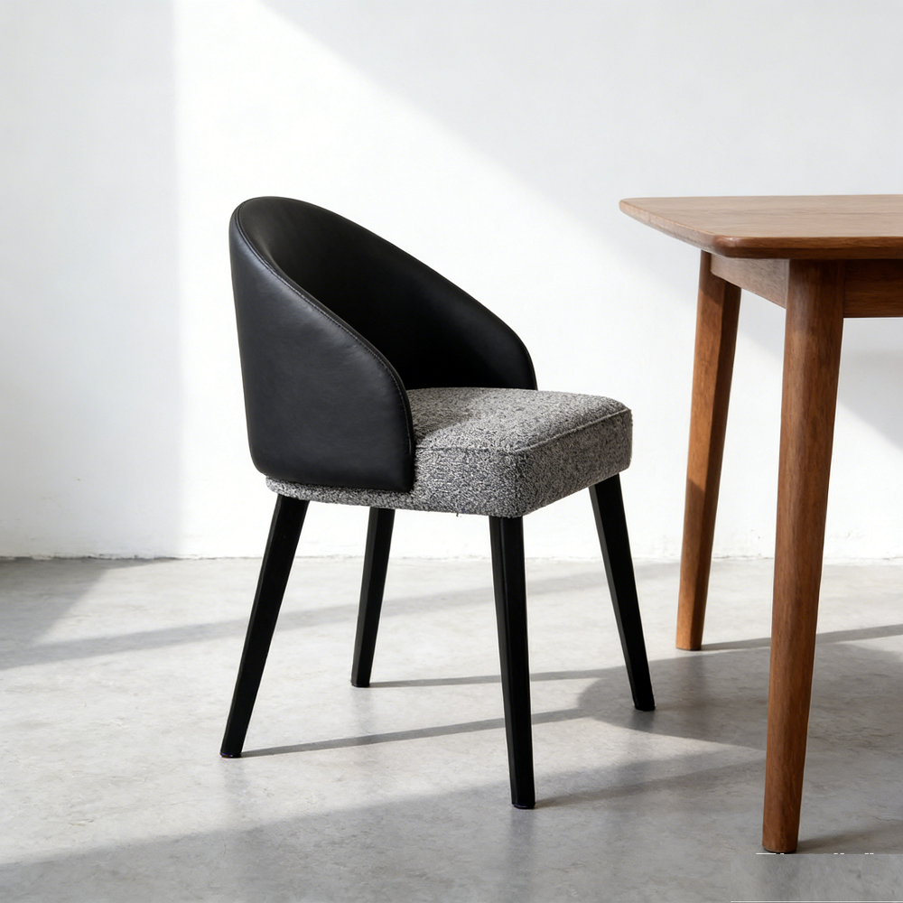 F25002-mixed leather&fabric chair